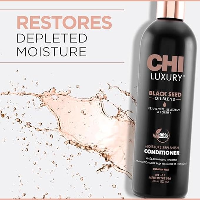 CHI Luxury LUXURY BLACK SEED OIL MOISTURE REPLENISH CONDITIONER, 12 FL OZ, MULTI - Image 3